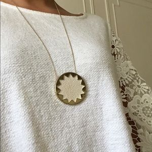 House of Harlow 1960 Leather Sunburst Pendant